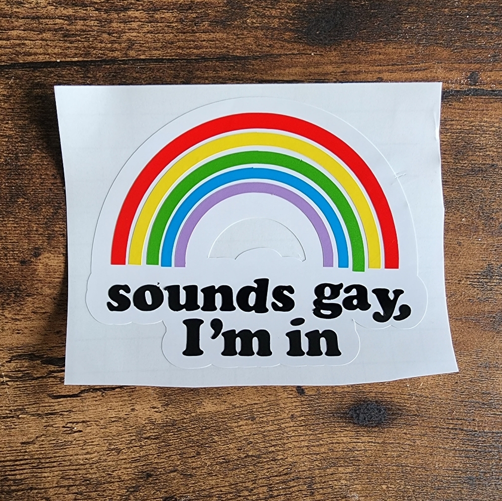Sounds Gay Pride Rainbow - Vinyl Sticker - Handmade - Gift